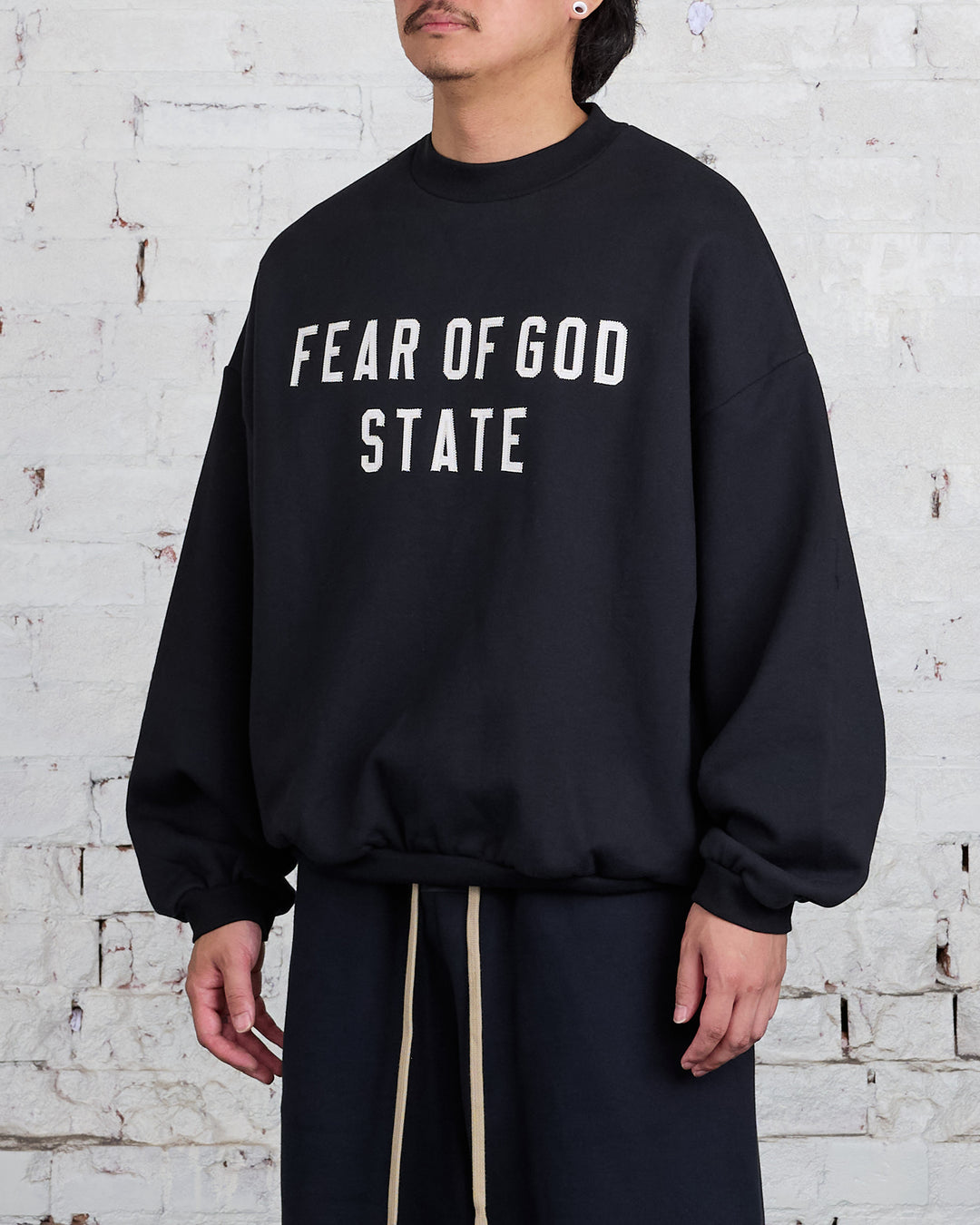 Fear of God Essentials Heavy Fleece State Crewneck Black