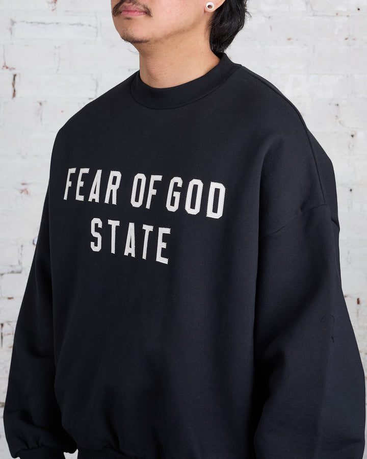 Fear of God Essentials Heavy Fleece State Crewneck Black