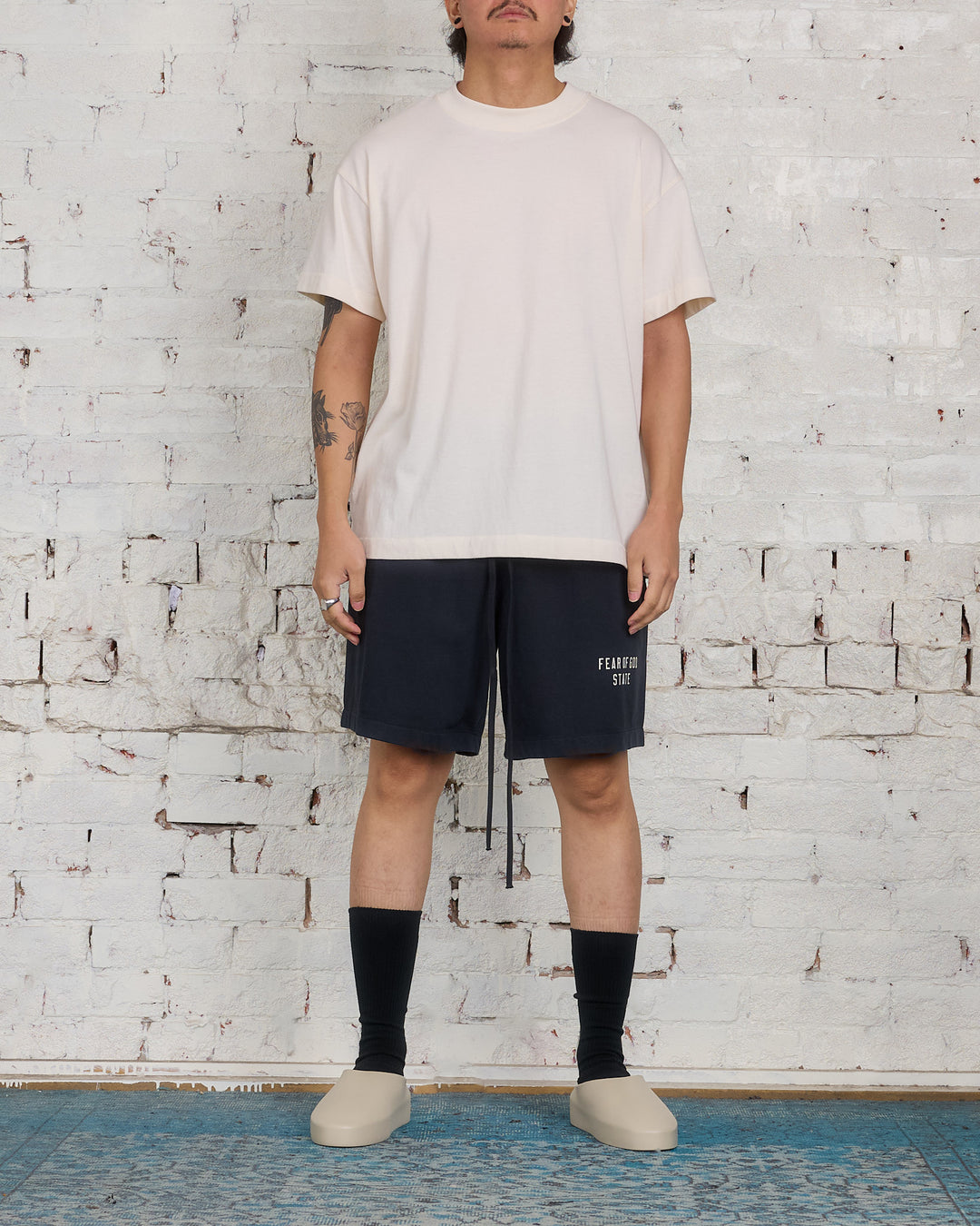 Fear of God Essentials Heavy Jersey State Soccer Short Black