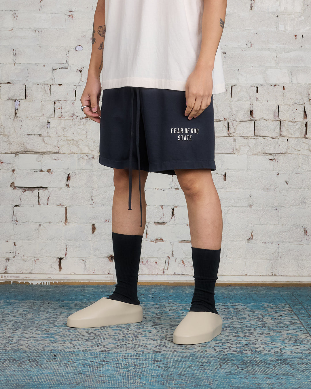 Fear of God Essentials Heavy Jersey State Soccer Short Black