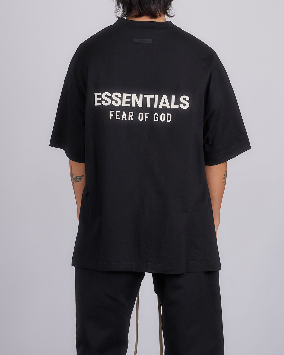 Fear of God Essentials Jersey Logo T-Shirt Black