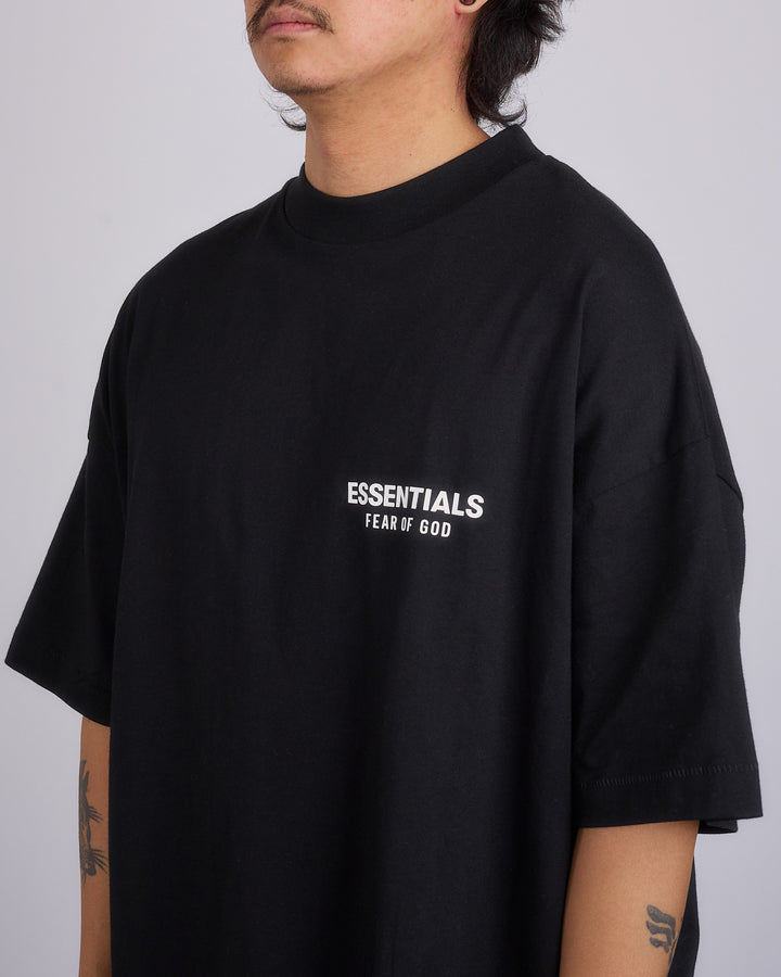 Fear of God Essentials Jersey Logo T-Shirt Black