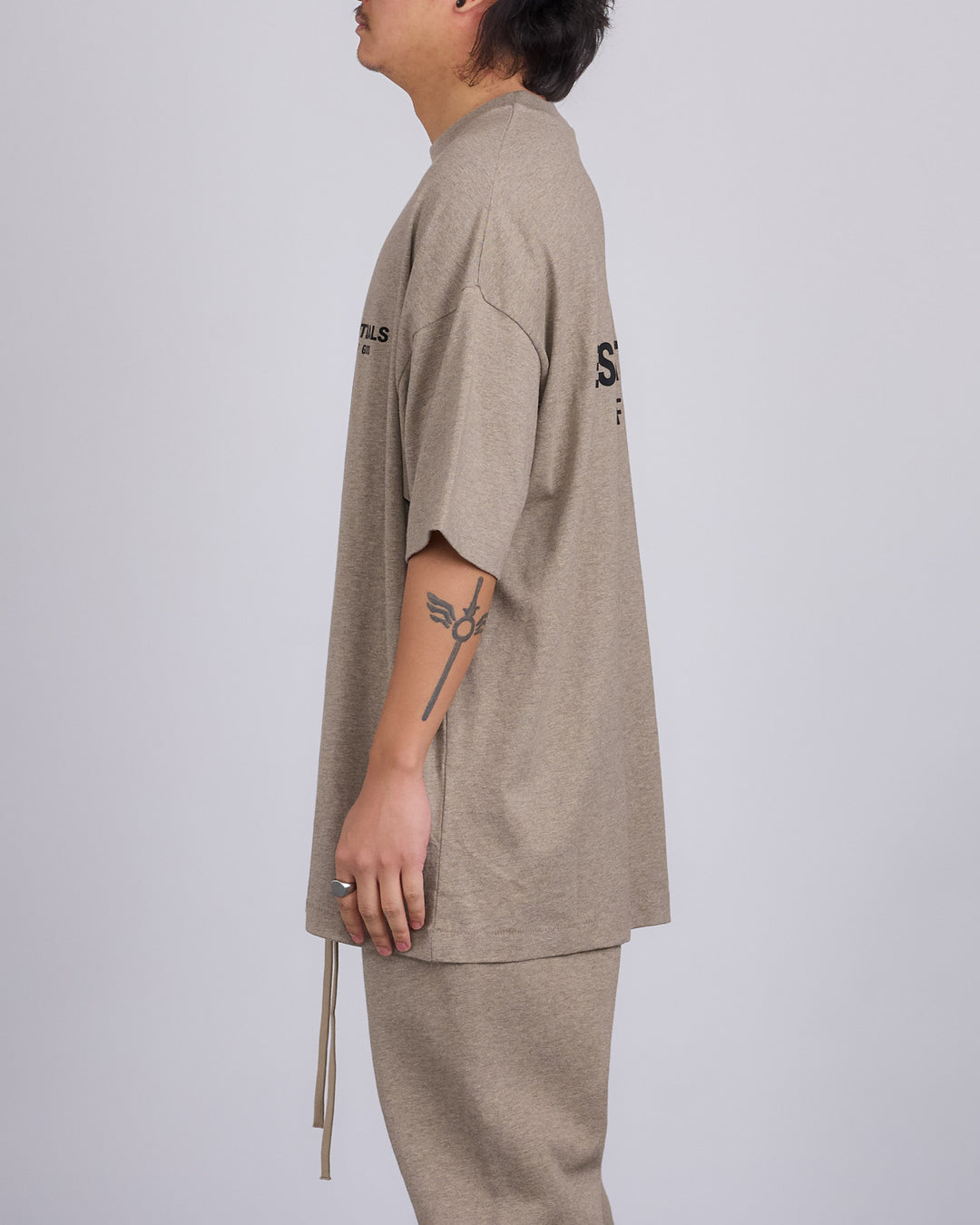 Fear of God Essentials Jersey Logo T-Shirt Heather