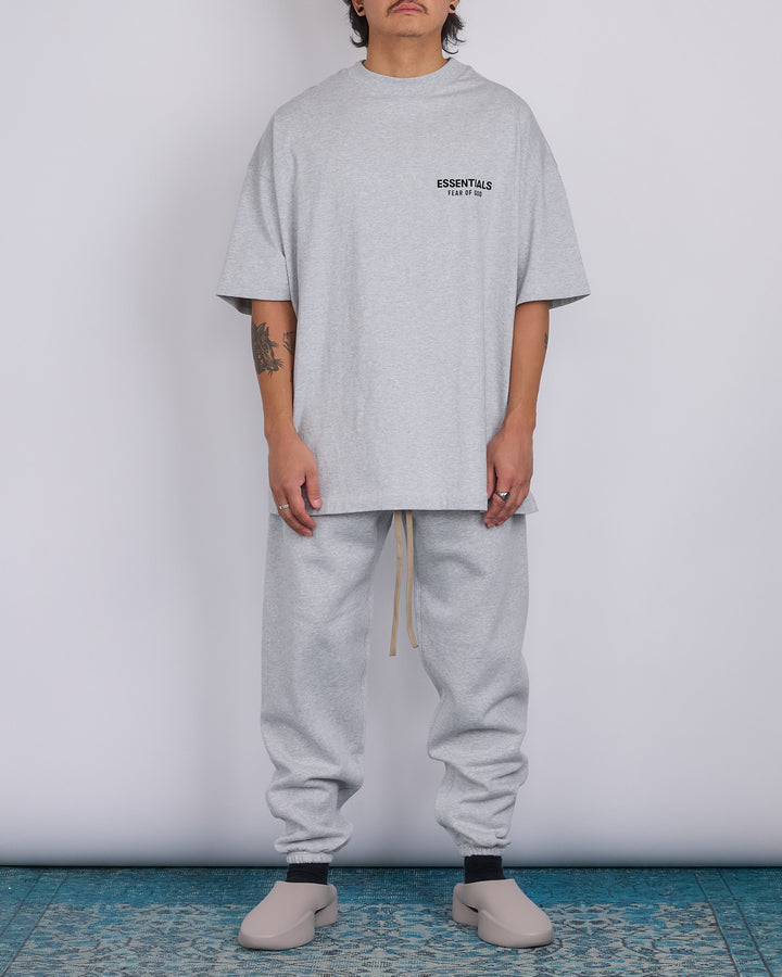 Fear of God Essentials Jersey Logo T-Shirt Light Heather Grey