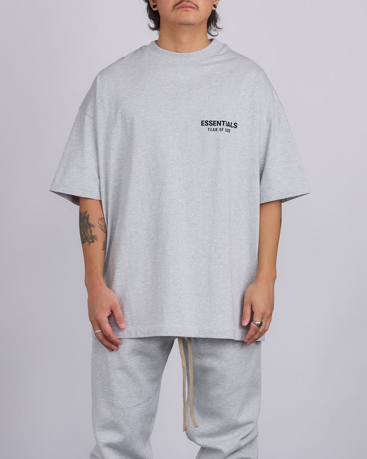 Fear of God Essentials Jersey Logo T-Shirt Light Heather Grey