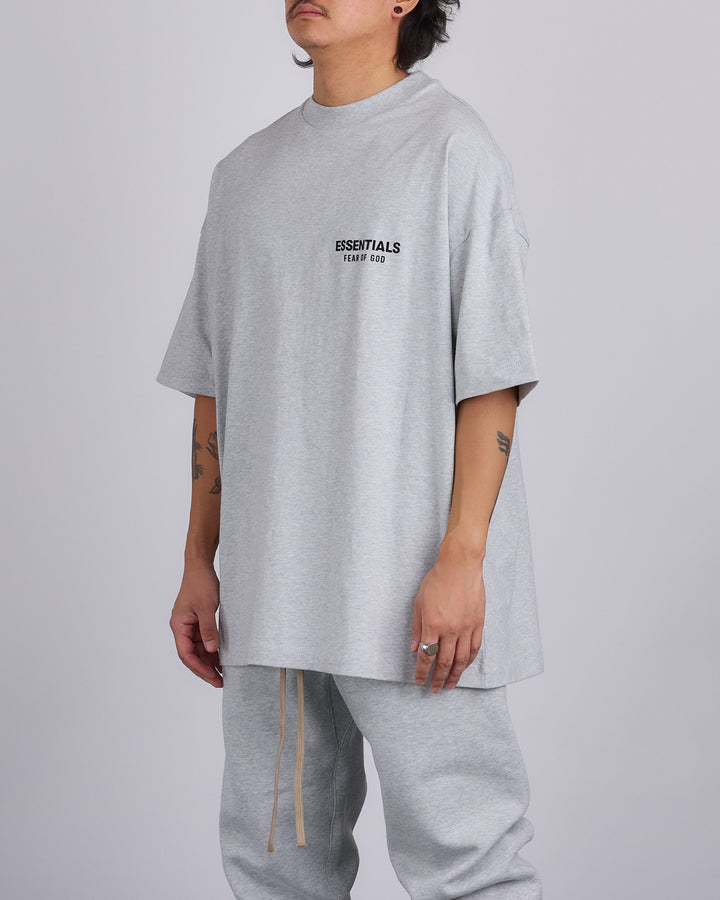 Fear of God Essentials Jersey Logo T-Shirt Light Heather Grey