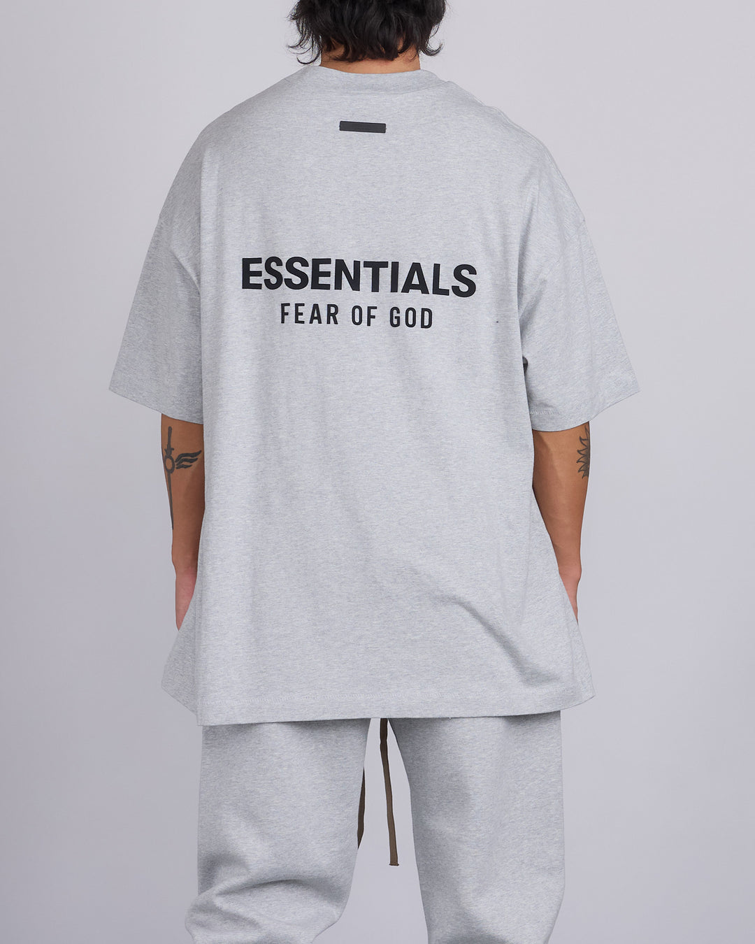 Fear of God Essentials Jersey Logo T-Shirt Light Heather Grey