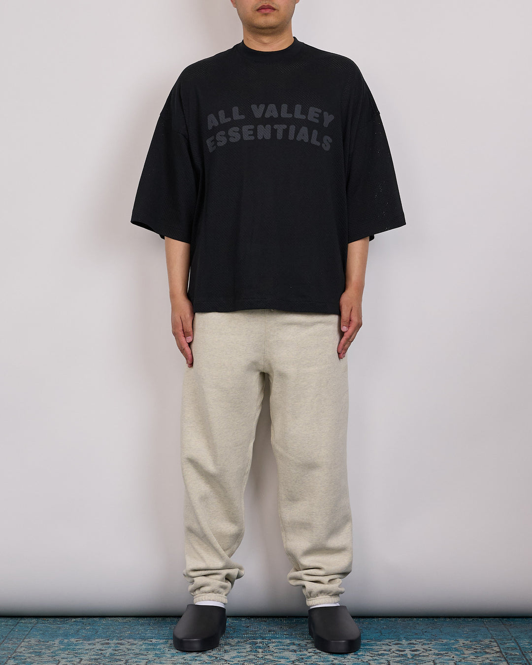 Fear of God Essentials Merch Sport Mesh All Valley T-Shirt Vintage Black