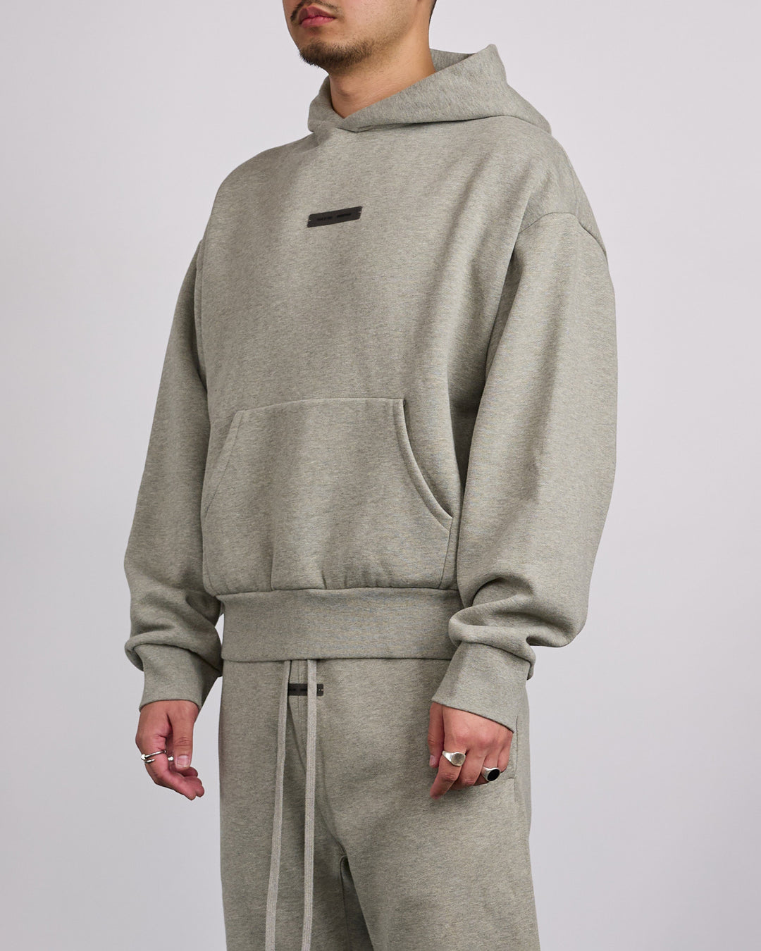 Fear of God Essentials Metallic Classic Hoodie Concrete