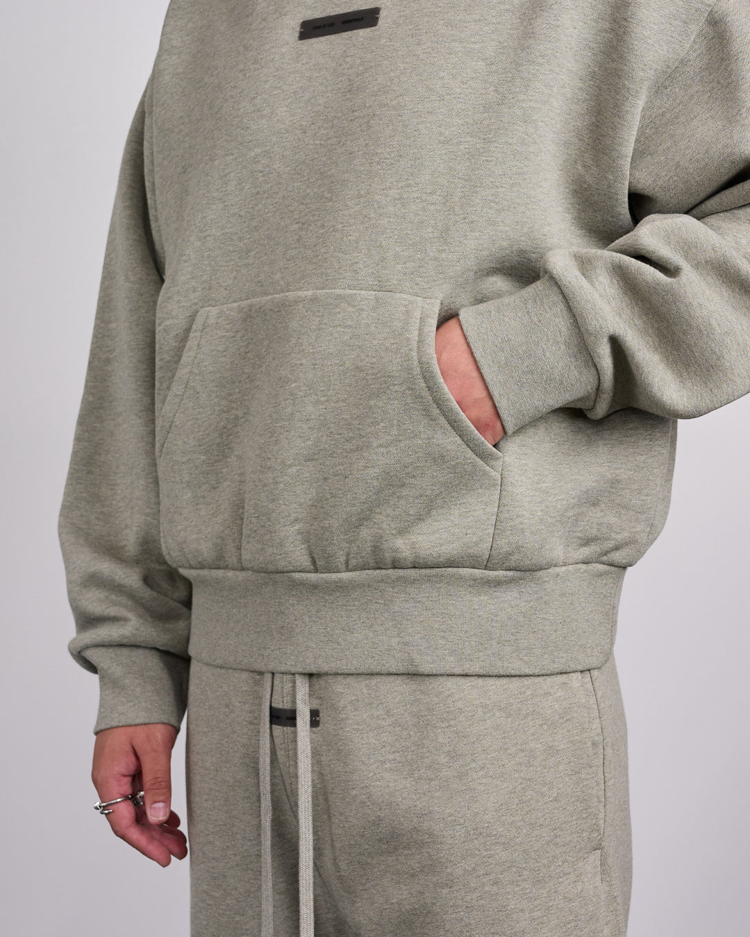 Fear of God Essentials Metallic Classic Hoodie Concrete