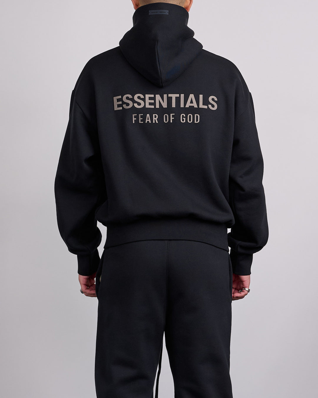 Fear of God Essentials Metallic Classic Hoodie Jet Black