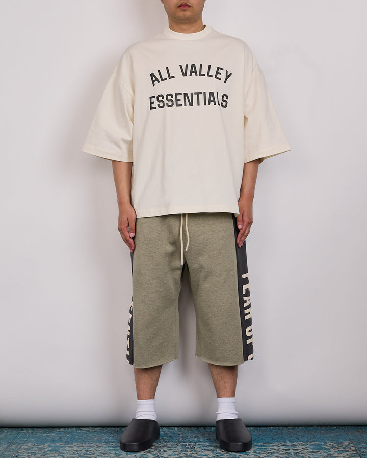 Fear of God Essentials Panelled Raw Cut-Off Sweatpant Seal Heather Iron Grey