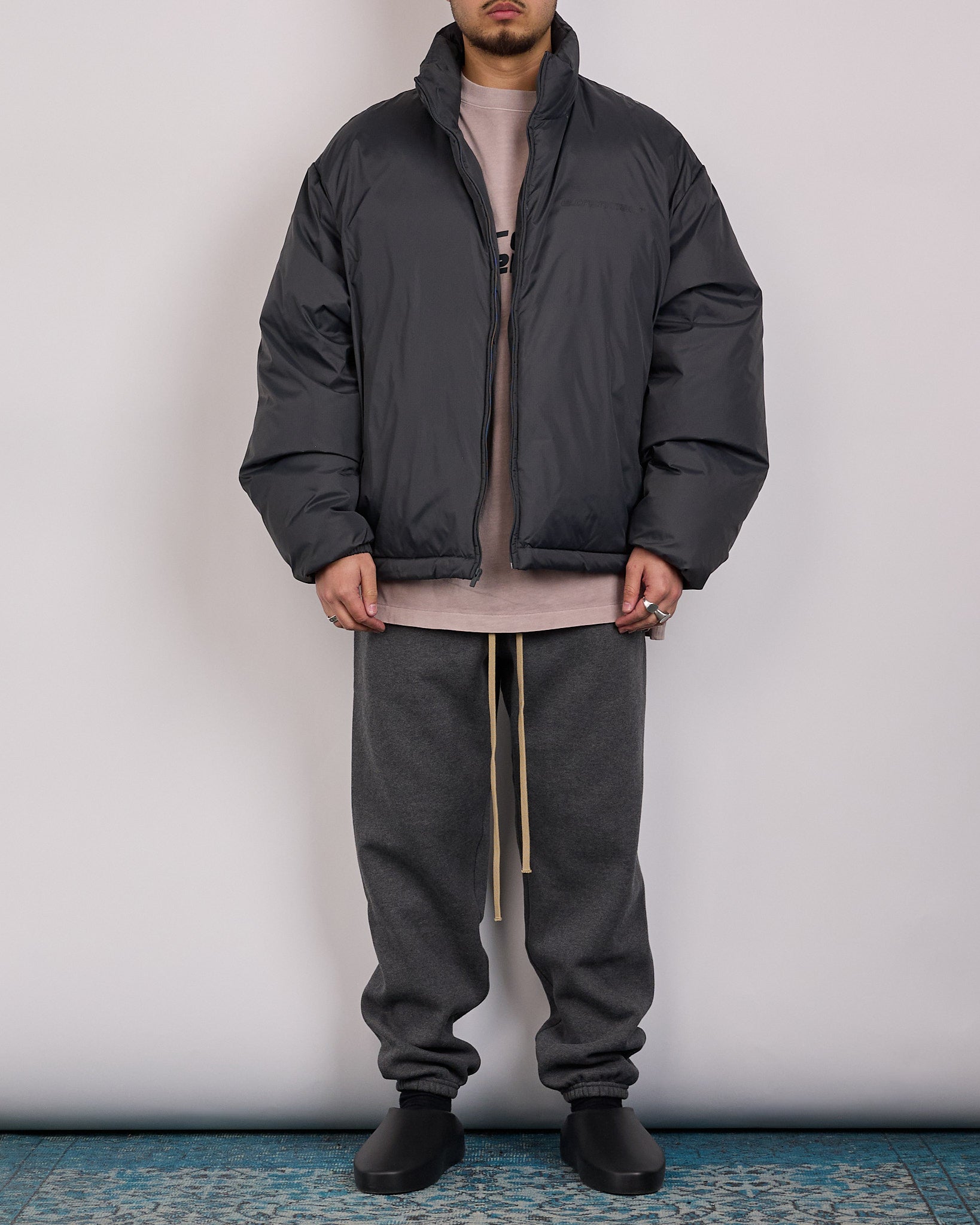 Fear of God Essentials Puffer Jacket Iron Grey – LESS 17