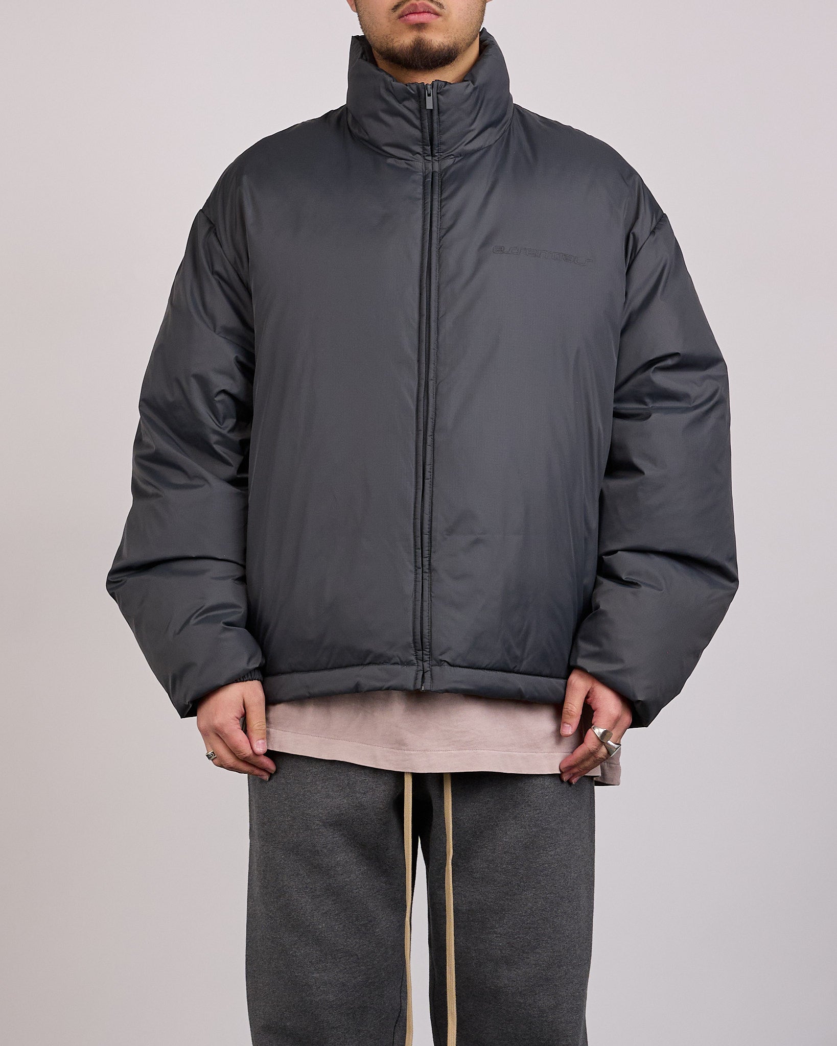 ジャケット・アウター FEAR OF GOD ESSENTIALS Puffer Jacket M Buy Fear of God Essentials Puffer Jacket 'Cement' - 202HO202016F