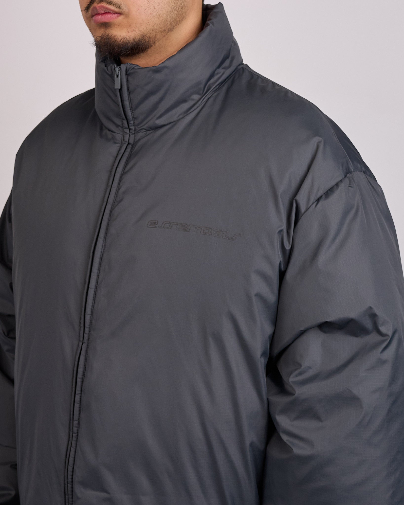 Fear of God Essentials Puffer Jacket Iron Grey – LESS 17