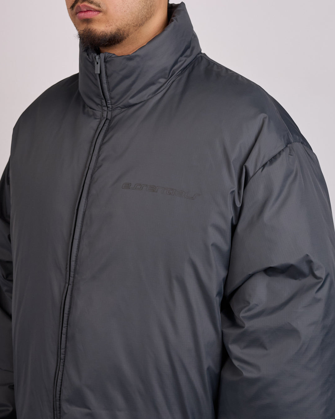 Fear of God Essentials Puffer Jacket Iron Grey