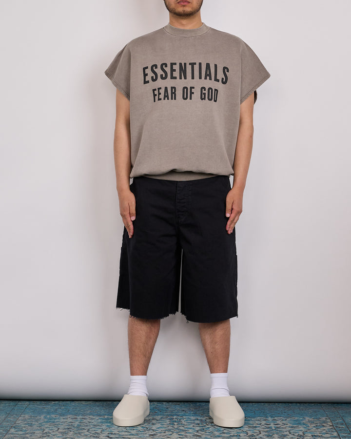 Fear of God Essentials Raw Cut 5-Pocket Denim Short Overdye Black