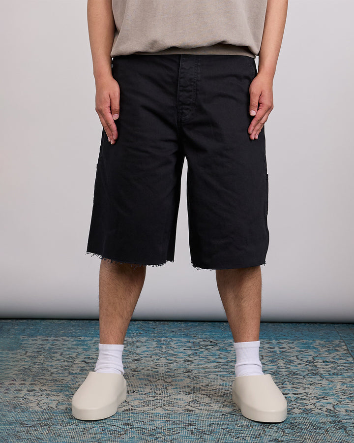 Fear of God Essentials Raw Cut 5-Pocket Denim Short Overdye Black