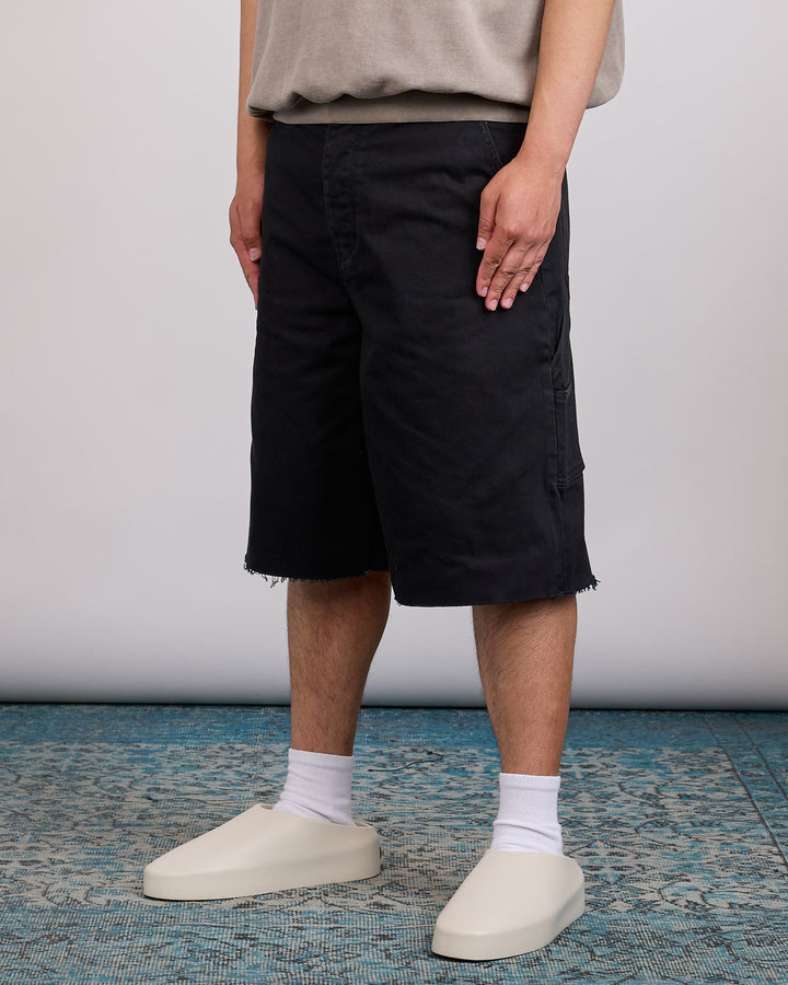 Fear of God Essentials Raw Cut 5-Pocket Denim Short Overdye Black