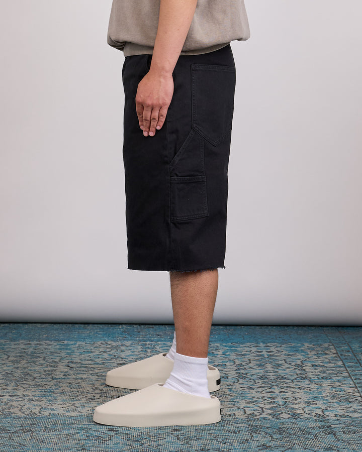 Fear of God Essentials Raw Cut 5-Pocket Denim Short Overdye Black