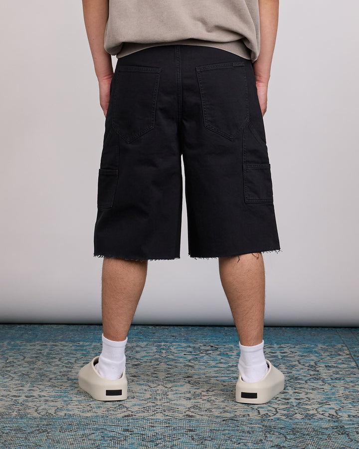 Fear of God Essentials Raw Cut 5-Pocket Denim Short Overdye Black