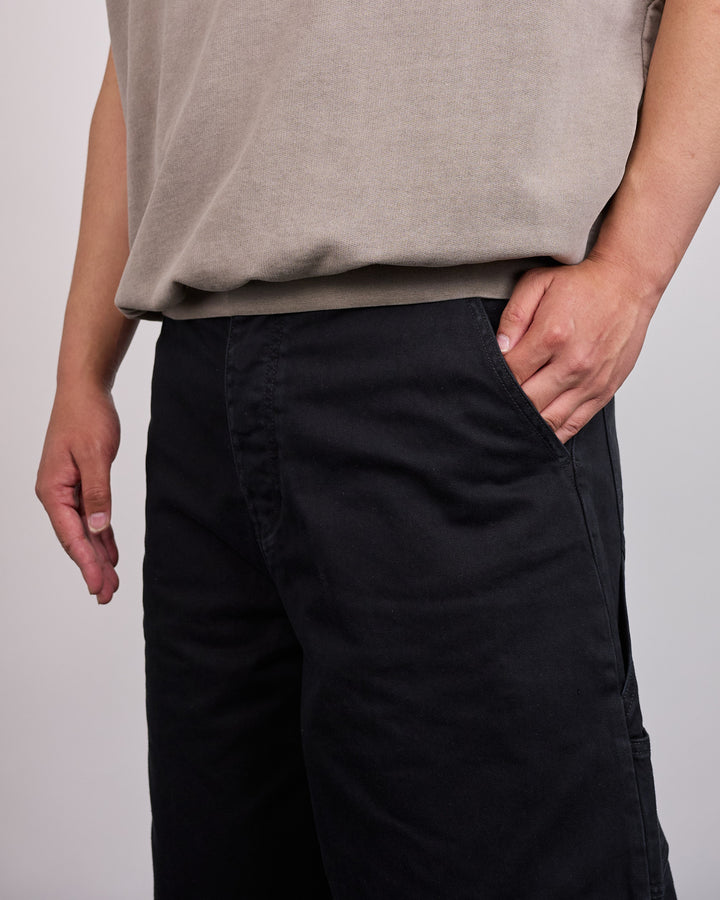 Fear of God Essentials Raw Cut 5-Pocket Denim Short Overdye Black
