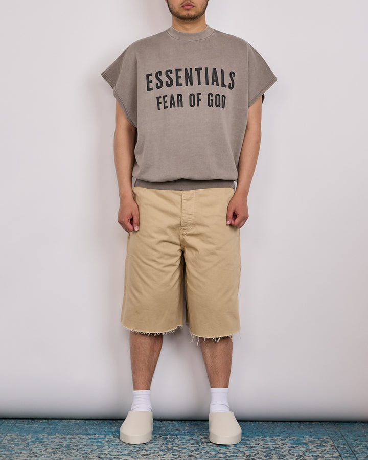 Fear of God Essentials Raw Cut 5-Pocket Denim Short Overdye Dune