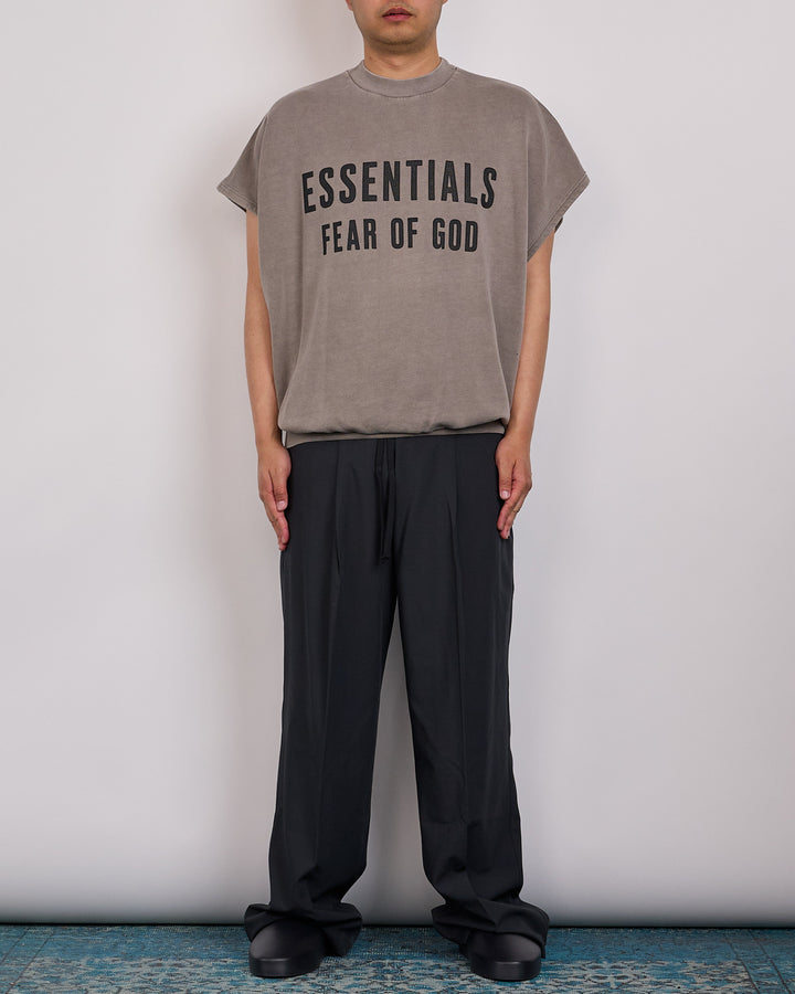 Fear of God Essentials Relaxed Cut-Off Fleece Crewneck Washed Seal