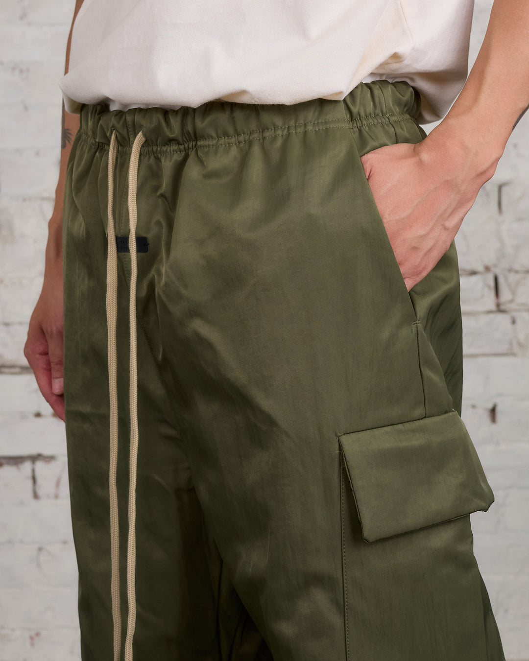 Fear of God Essentials Textured Nylon Field Pant Military