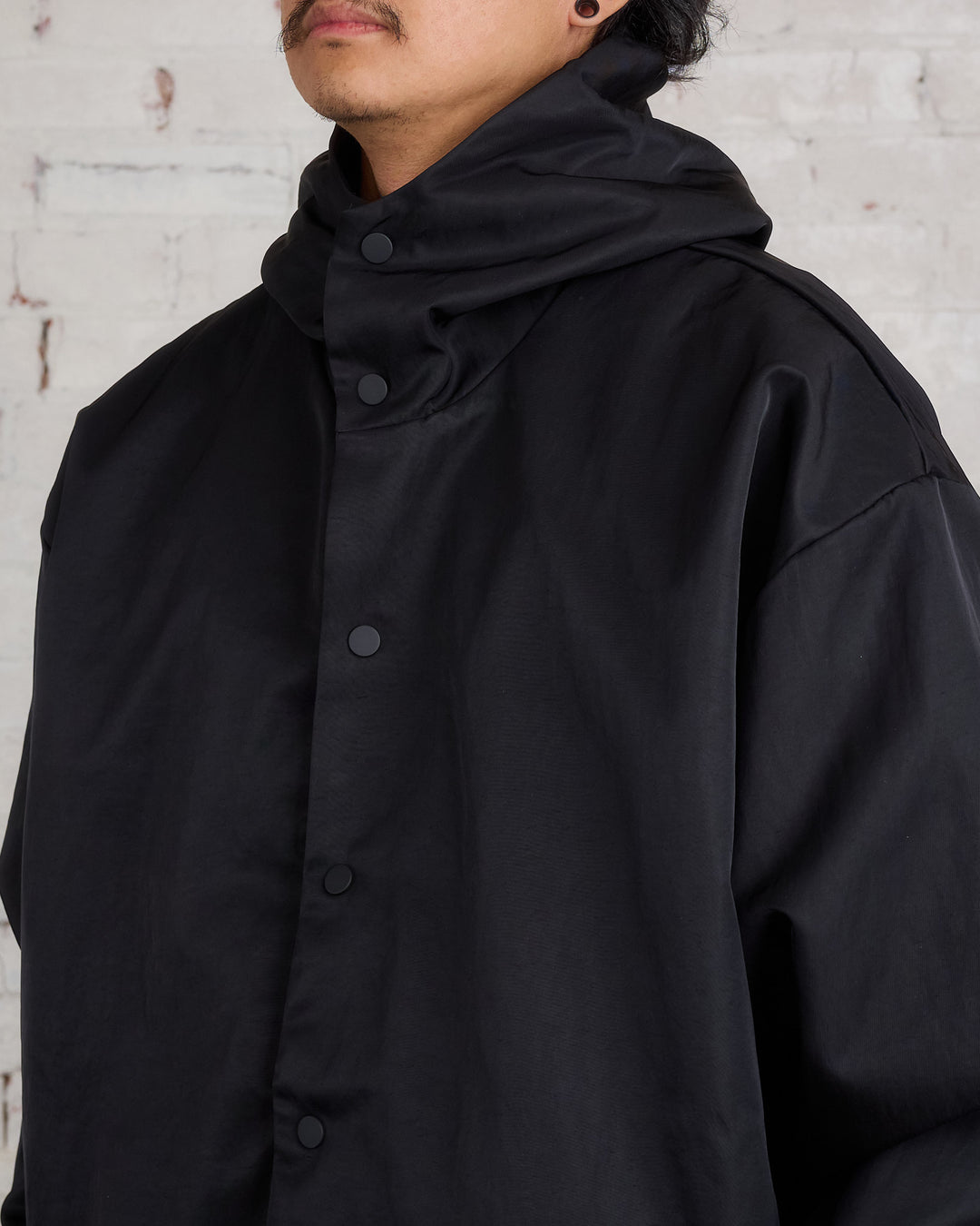 Fear of God Essentials Textured Nylon Hooded Jacket Black