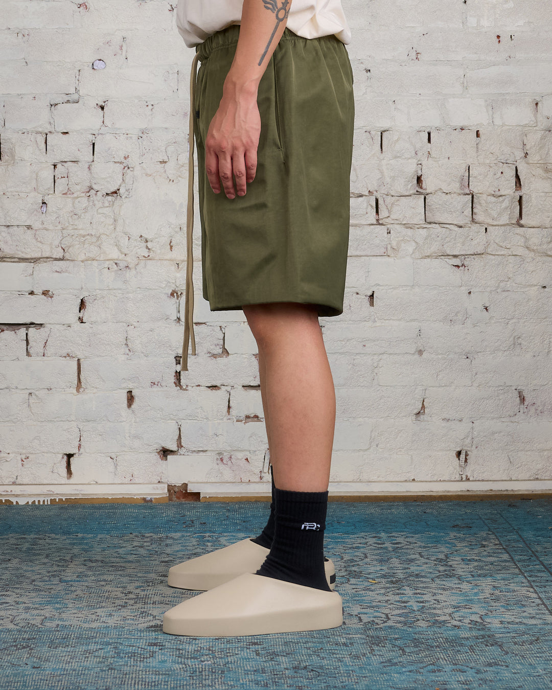 Fear of God Essentials Textured Nylon Short Military