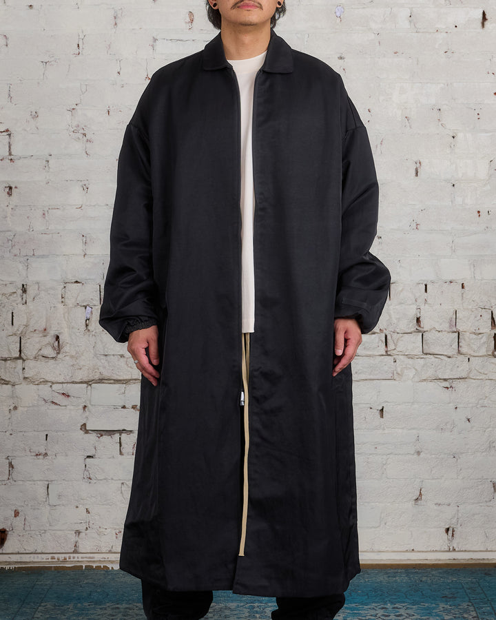 Fear of God Essentials Textured Nylon Trench Coat Black