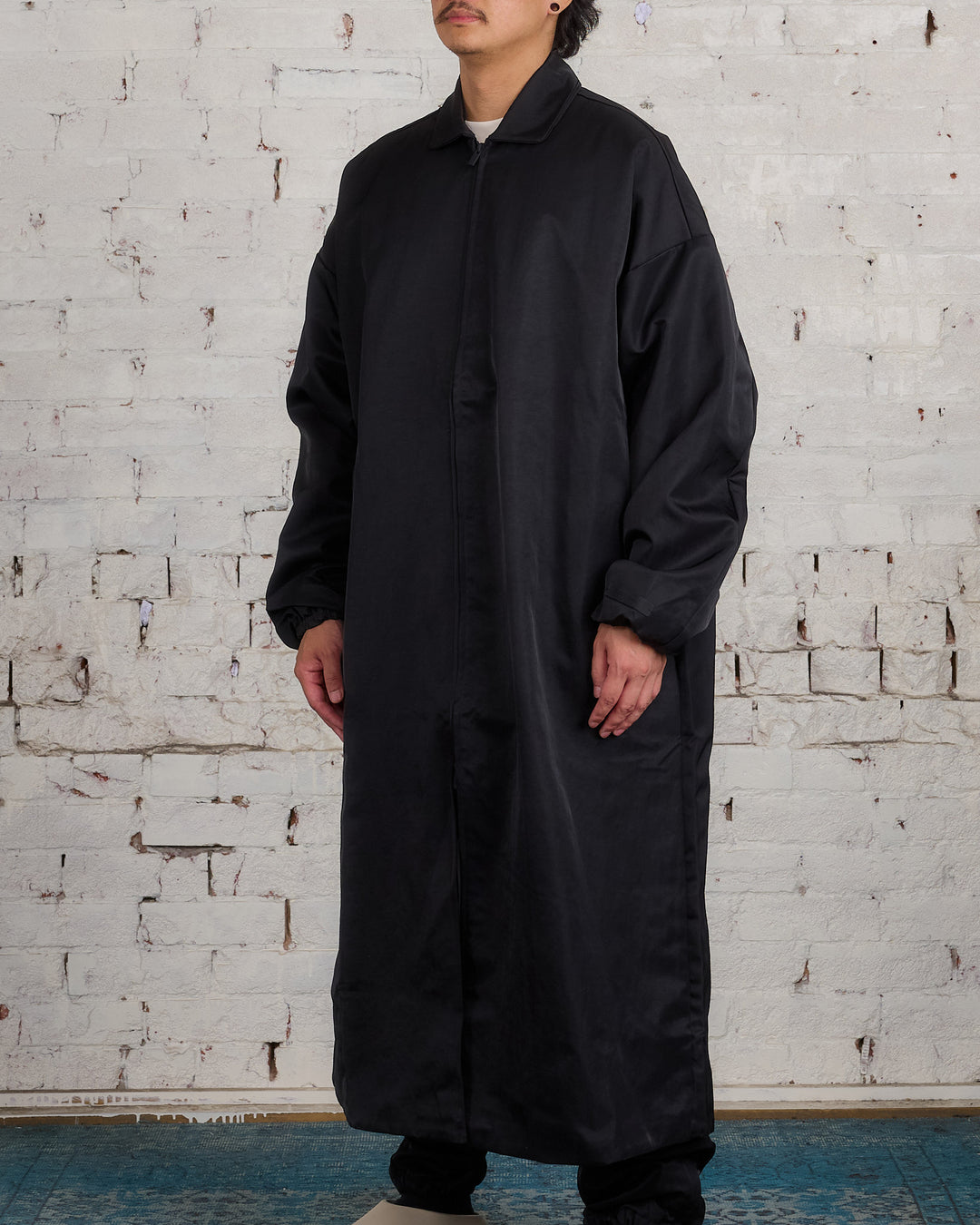 Fear of God Essentials Textured Nylon Trench Coat Black