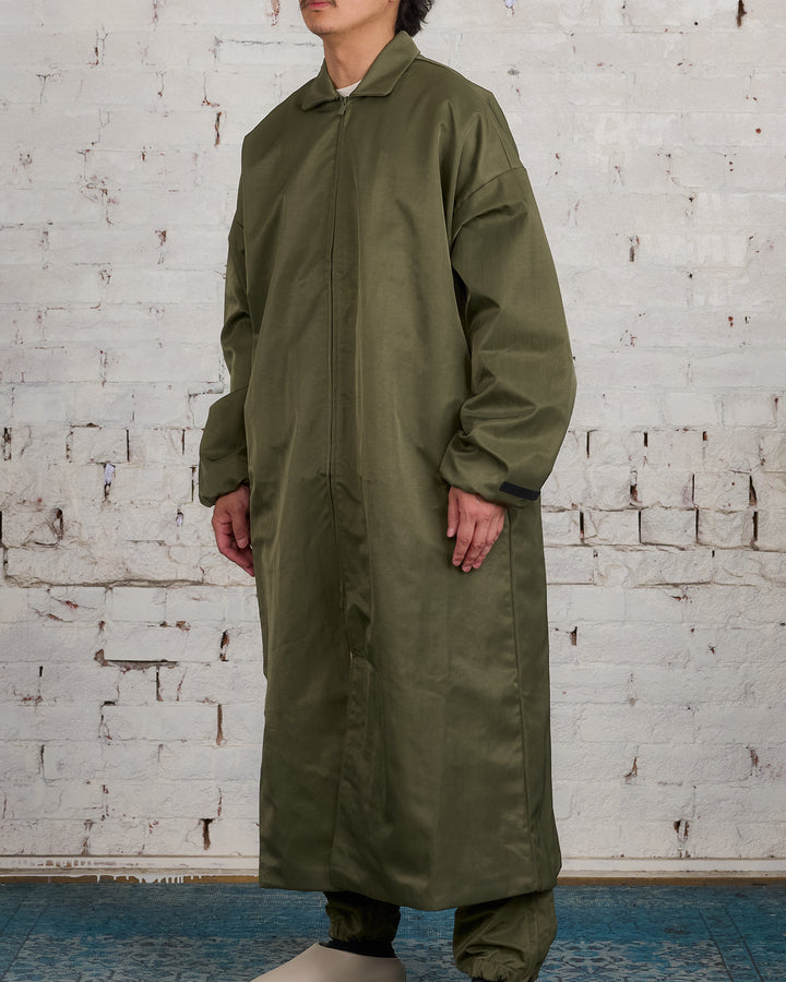 Fear of God Essentials Textured Nylon Trench Coat Military