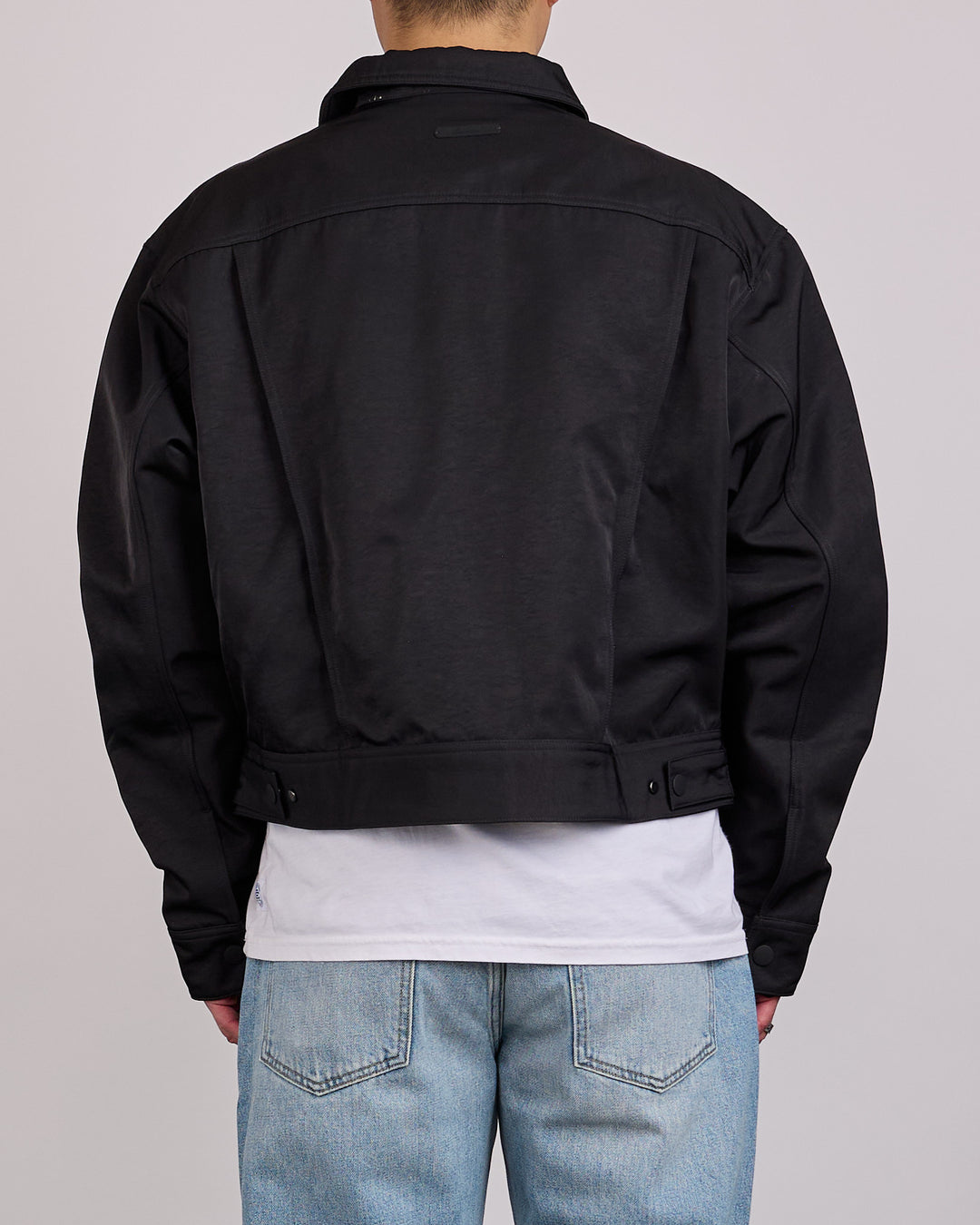 Fear of God Essentials Textured Nylon Trucker Jacket Vintage Black