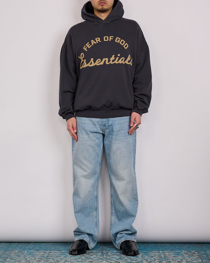 Fear of God Essentials Training 90's Hoodie Arch Faded Black