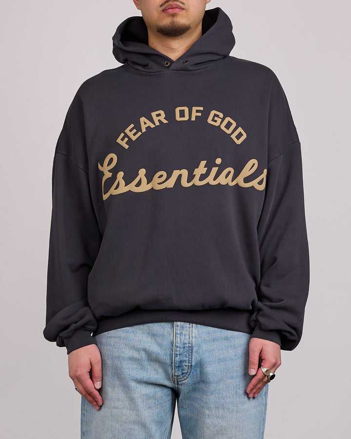 Fear of God Essentials Training 90's Hoodie Arch Faded Black