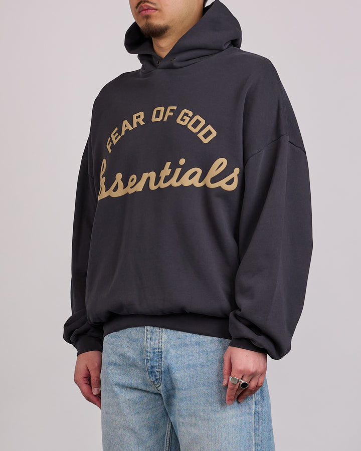 Fear of God Essentials Training 90's Hoodie Arch Faded Black
