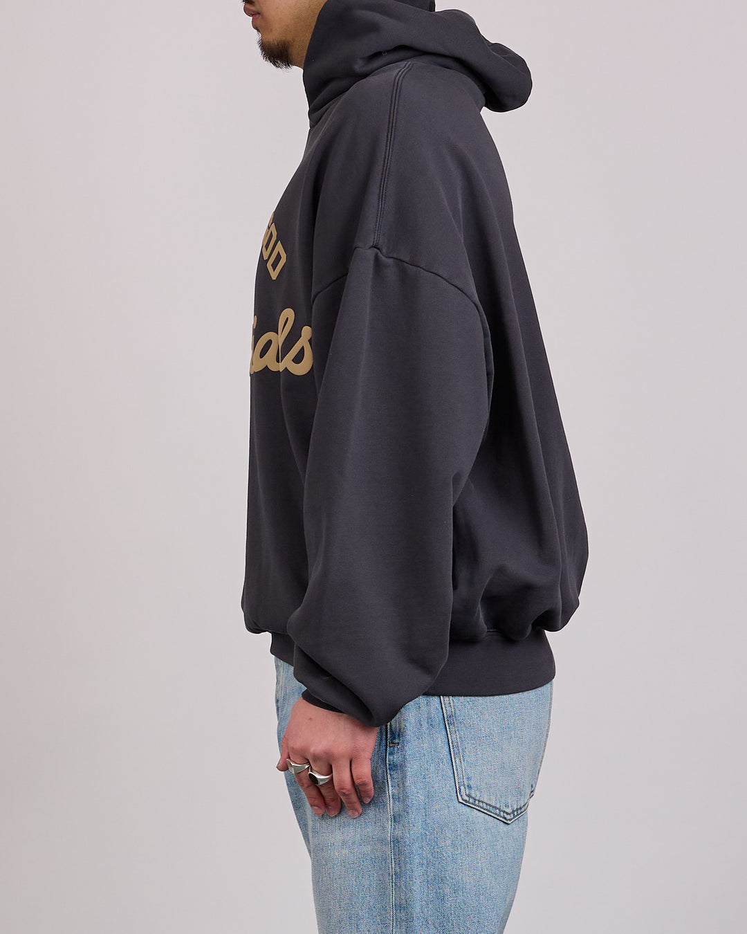 Fear of God Essentials Training 90's Hoodie Arch Faded Black