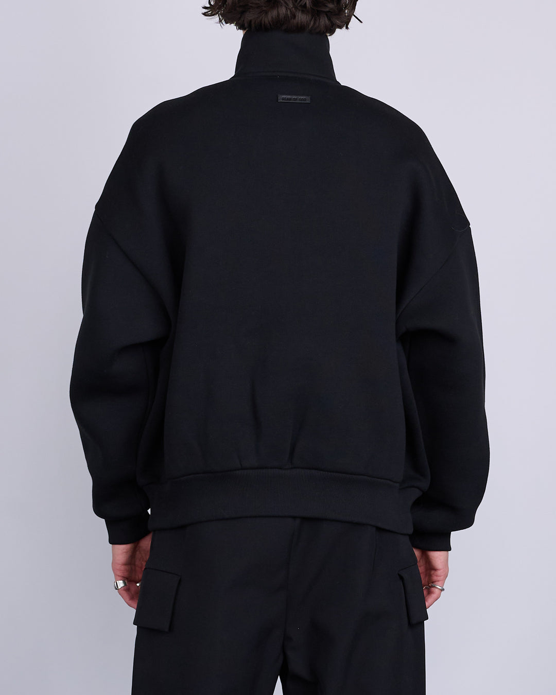 Fear of God Half-Zip Fleece Mockneck Pullover Black