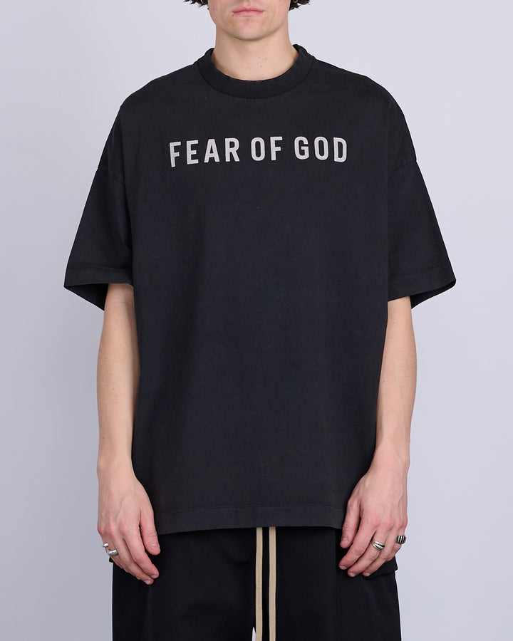 Fear of God Heavyweight Jersey Logo T-Shirt Black/Grey