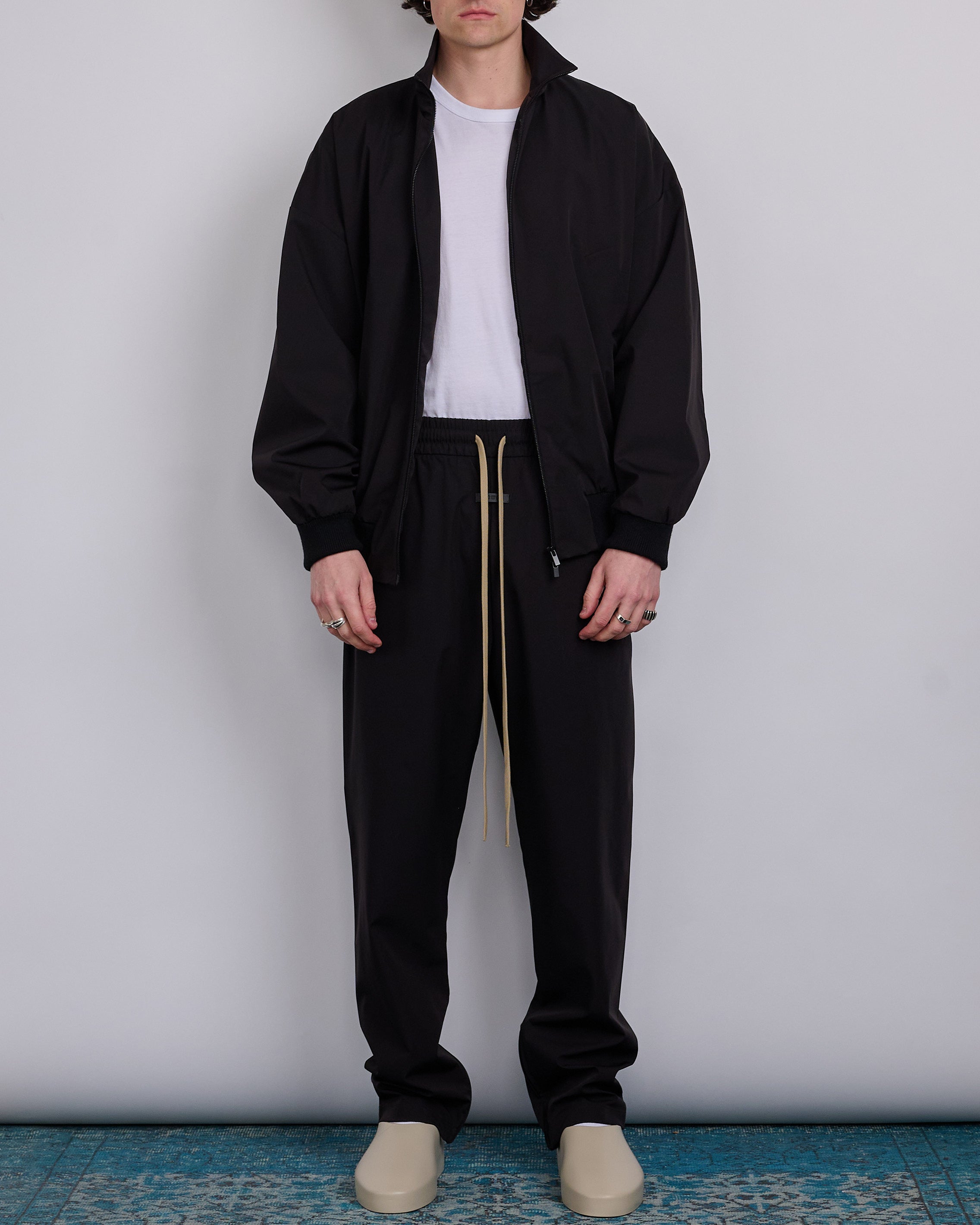 Fear of God High Neck Track Jacket Black – LESS 17 Fear of God High Neck Track Jacket Black – LESS 17