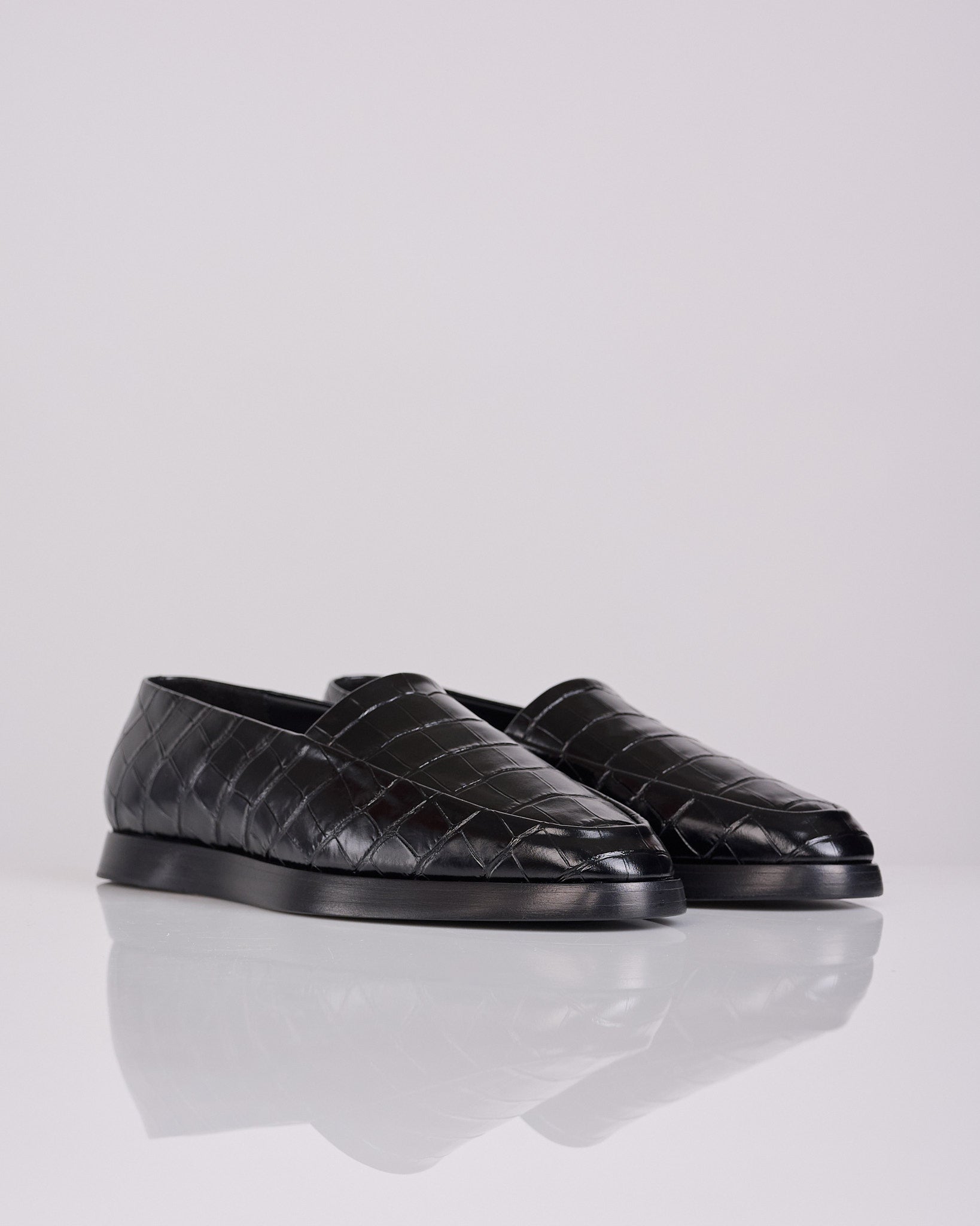 Fear of God Loafer Croc Leather Print Black – LESS 17