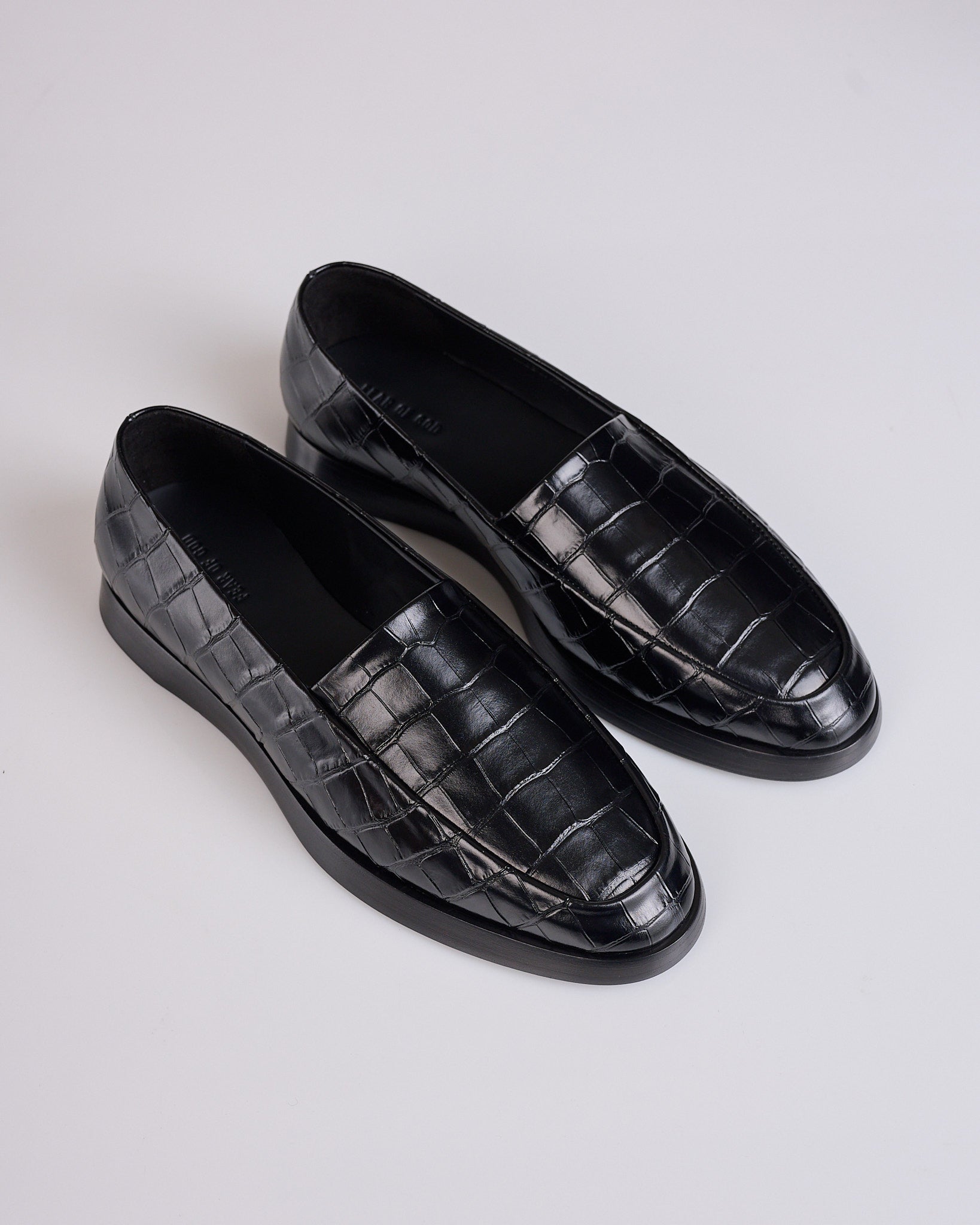 Fear of God Loafer Croc Leather Print Black – LESS 17