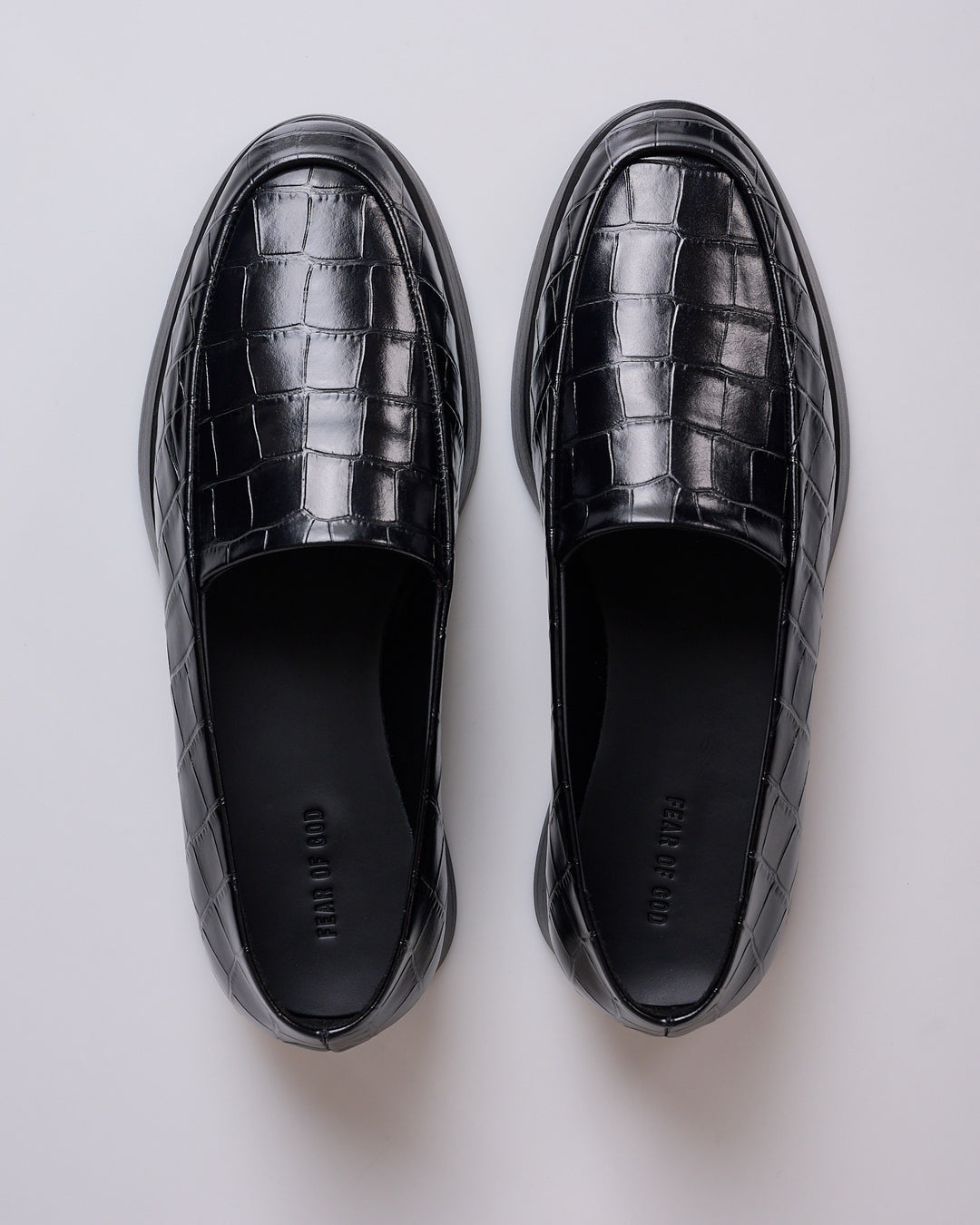 Fear of God Loafer Croc Leather Print Black