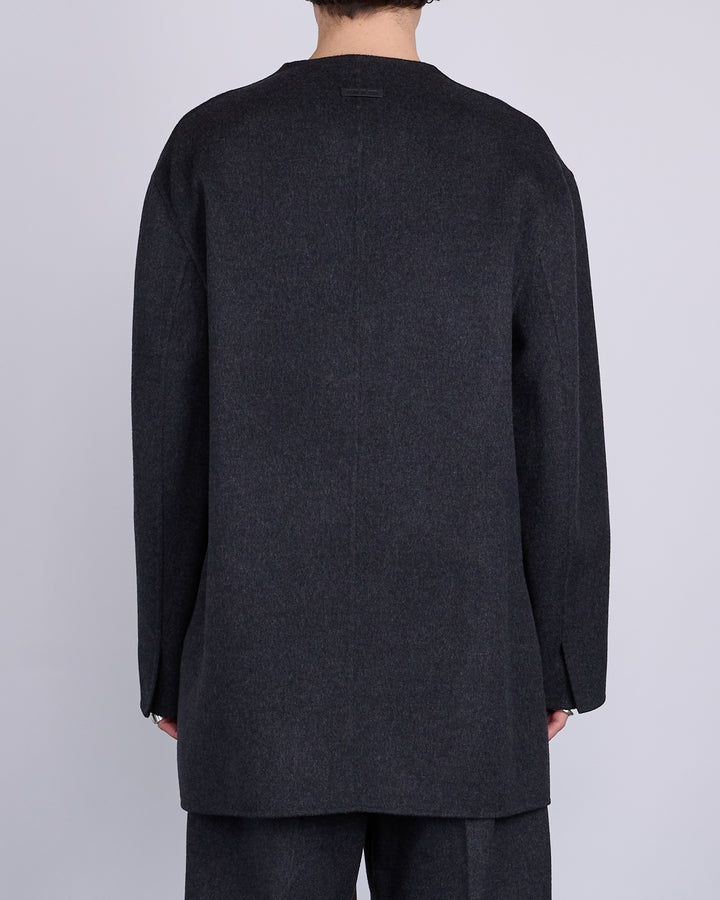 Fear of God Relaxed Lapelless Double Cashmere Blazer Melange Black