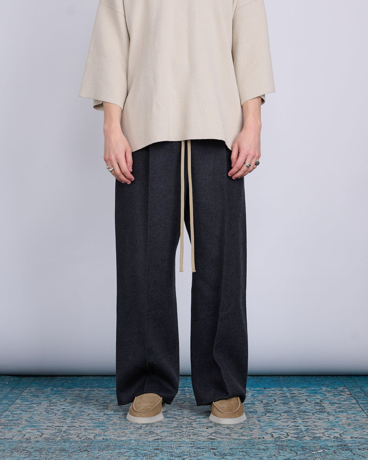 Fear of God Single Pleat Wide Double Cashmere Pant Melange Black