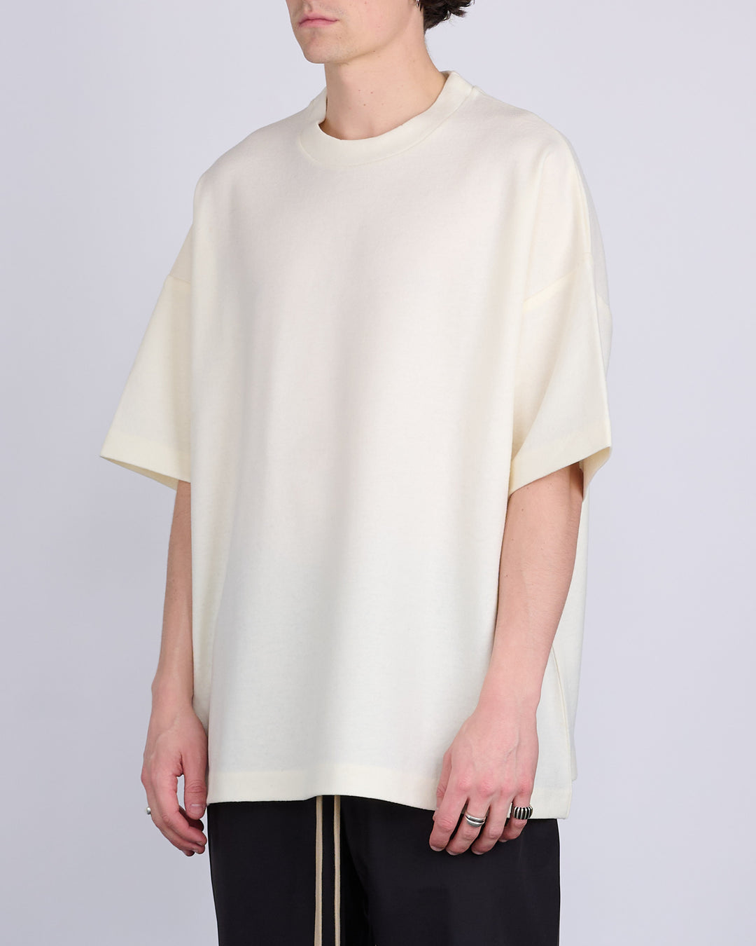 Fear of God Short Sleeve Boiled Wool T-Shirt Cream