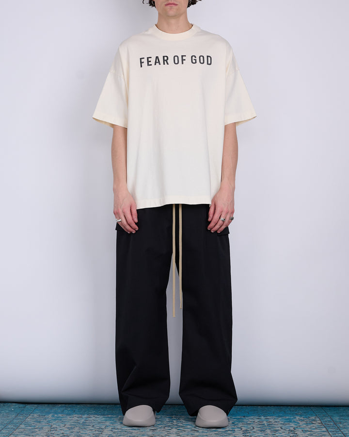 Fear of God Wide Leg Wool Cotton Cargo Pant Black