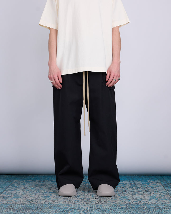 Fear of God Wide Leg Wool Cotton Cargo Pant Black